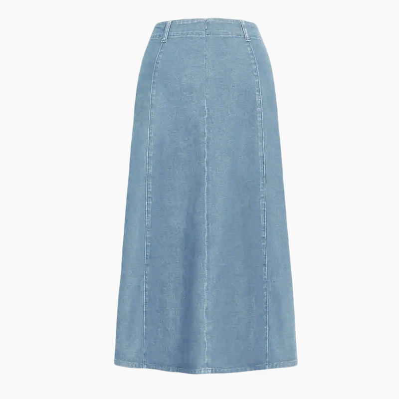 🎁2026 New Arrivals👗Women's Denim Maxi Skirt – High Waist & A-Line Cu