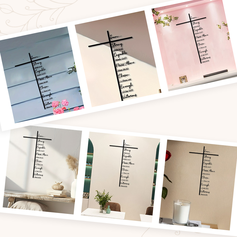 Metal Cross Wall Art with Jesus Crucifix