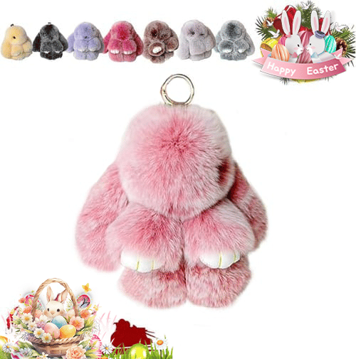 🐰Cute Easter bunny plush keyring - gift option in tin box, 🎁Cute Easter surprise