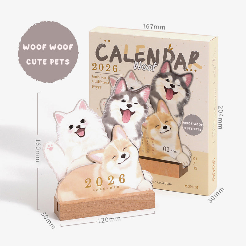 📅🐾 3D Cat & Dog Desk Calendar
