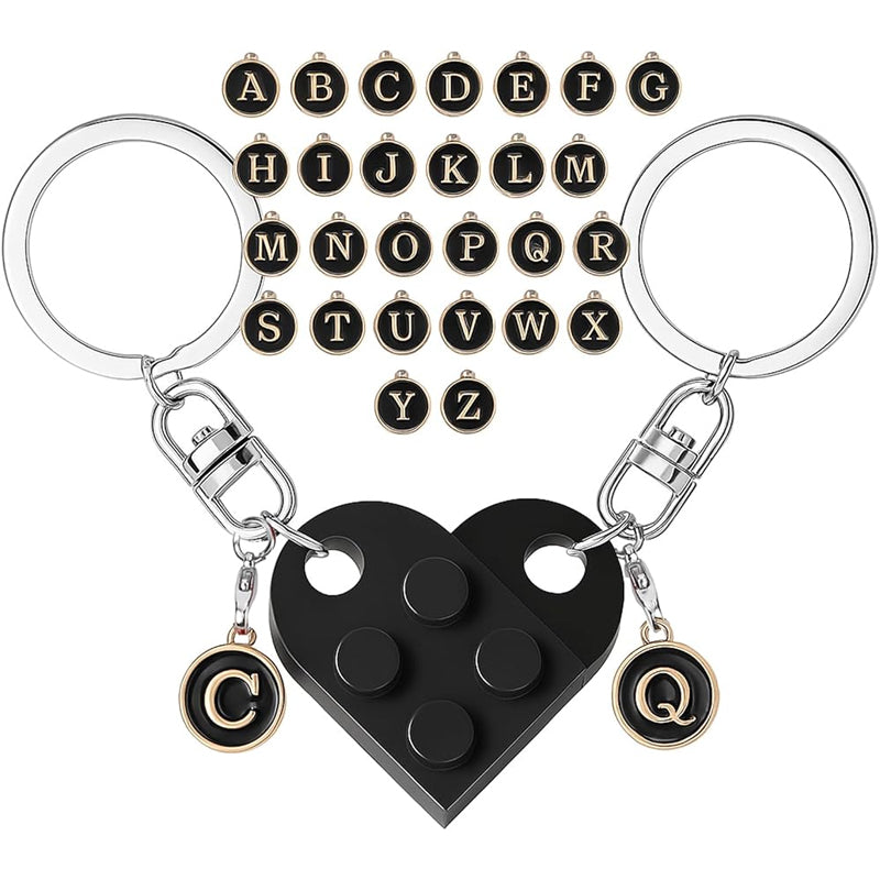 Heart Letter Keychain Set