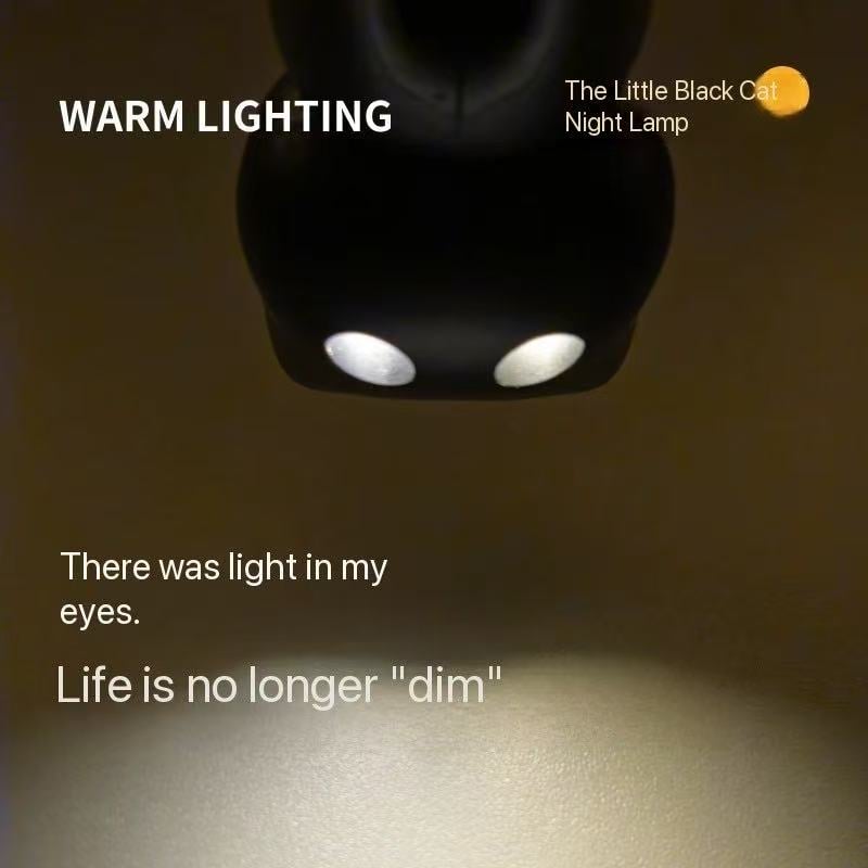 🌙 Black cat night light keyrin