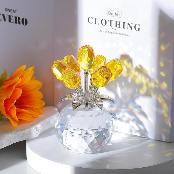 🌈✨Crystal Rose Flower Craftwork - Valentine's Day Gift ✨