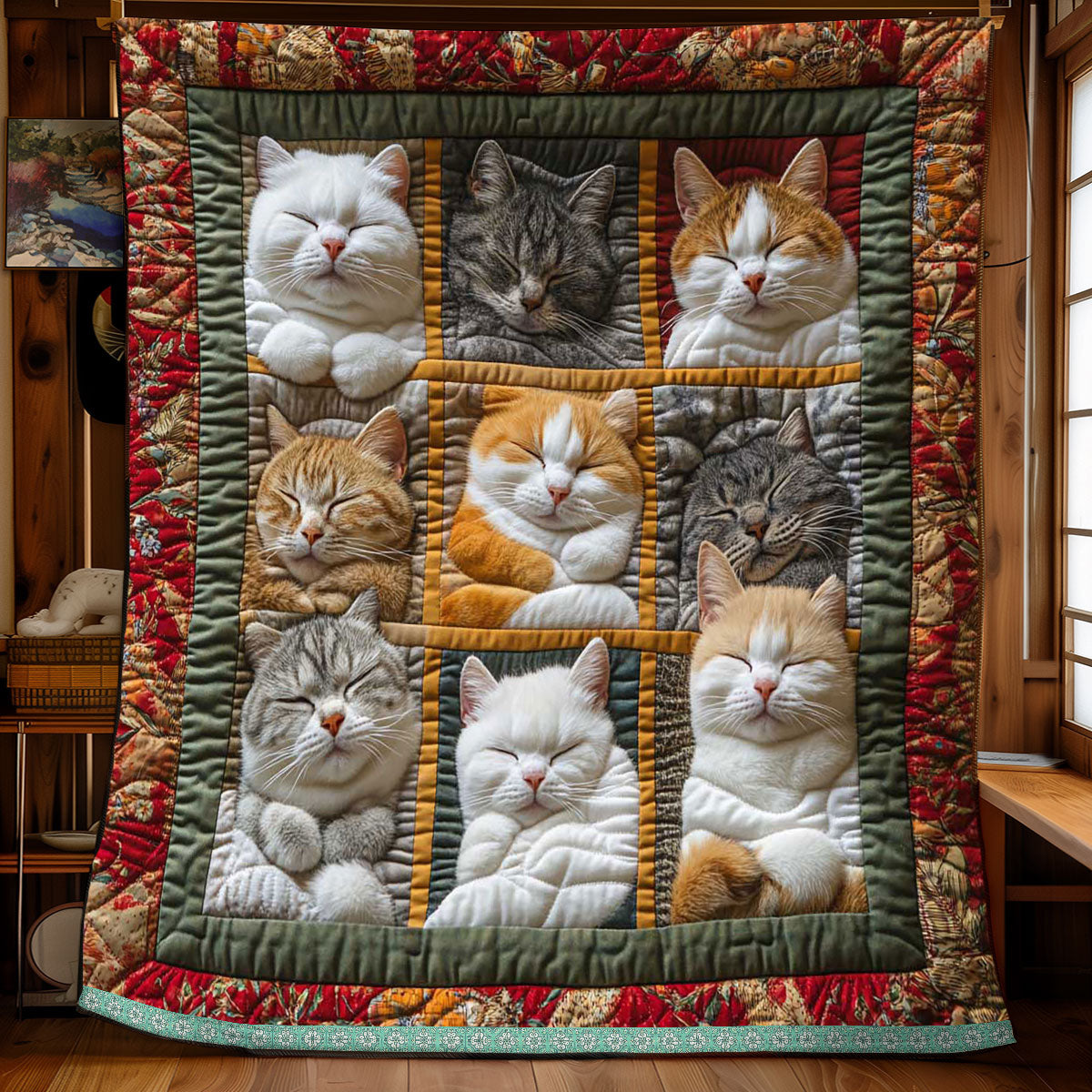 Sleeping Royal Cat blanket