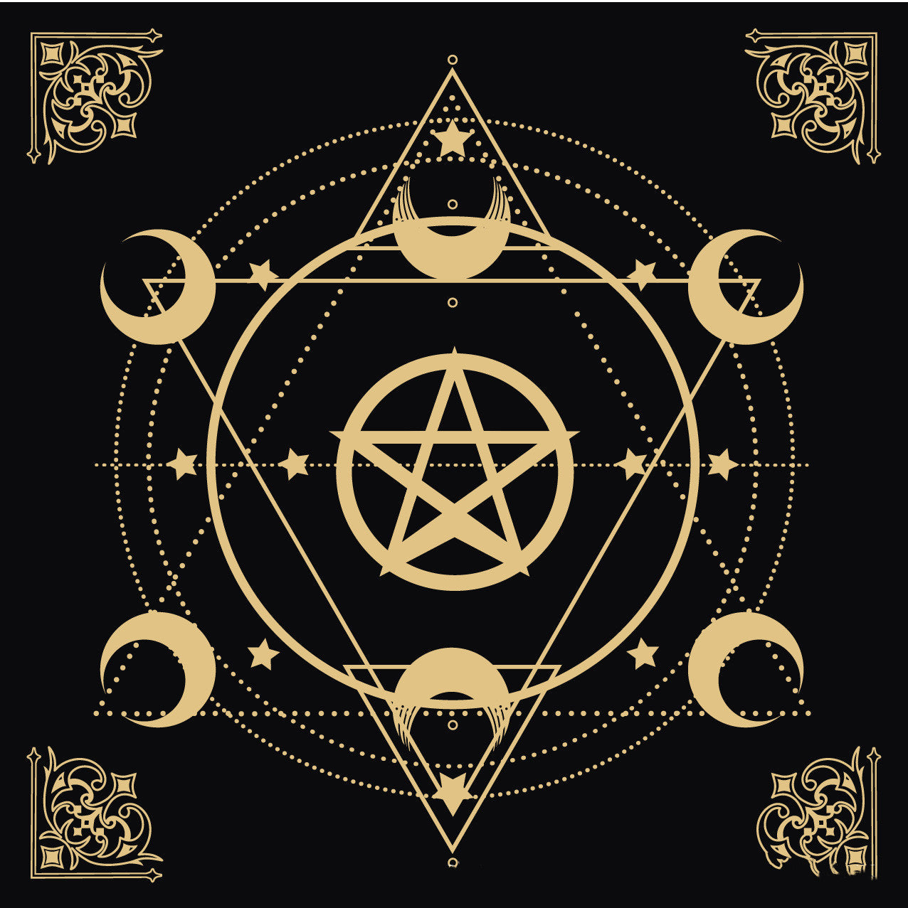 Luxurious golden tarot card deck