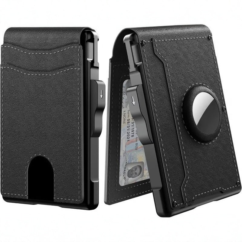 ✨Men's Slim Leather Wallet with Pop - Up & RFID Blocking