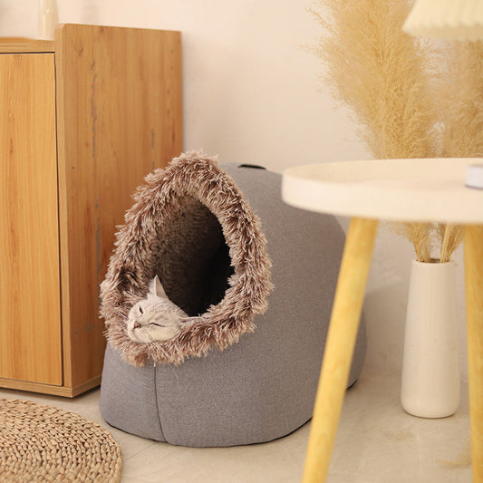 🐾Warm winter cave bed for pets