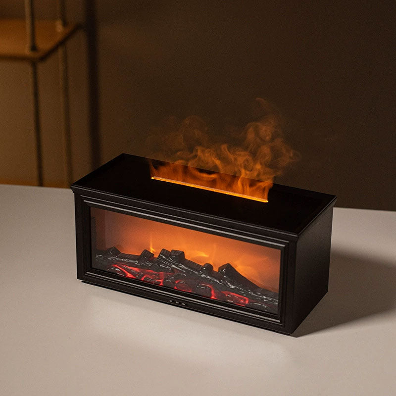 3D simulated flame fireplace humidifier
