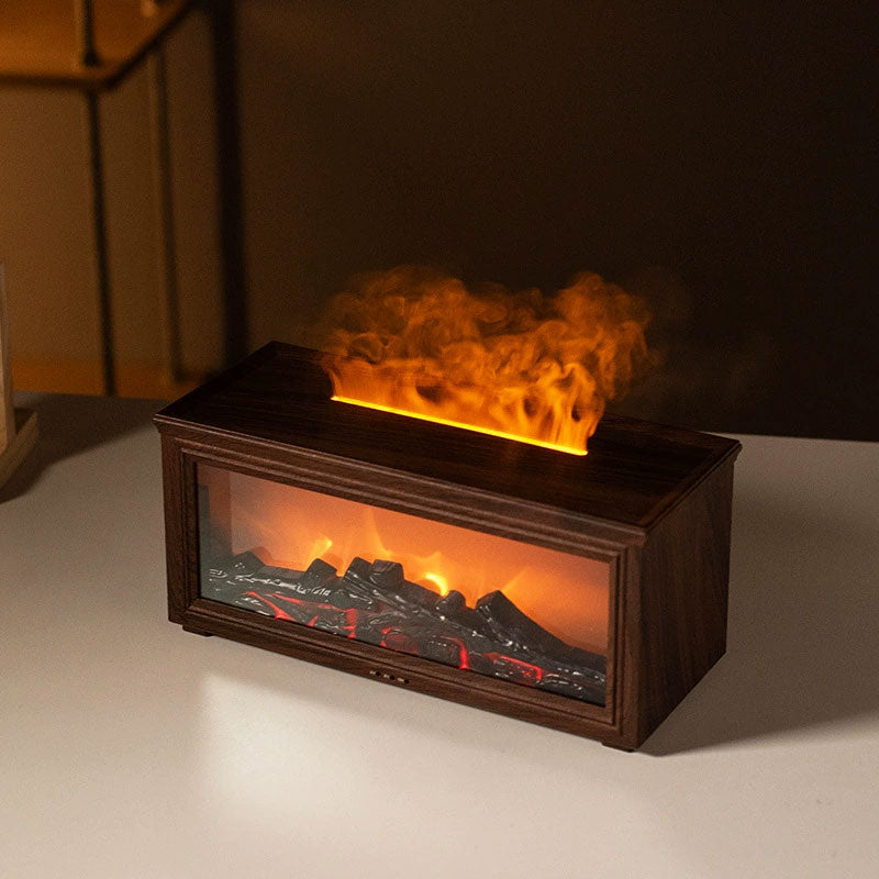 3D simulated flame fireplace humidifier