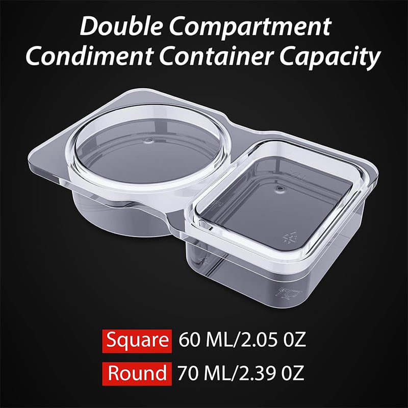 Spice container with two compartments