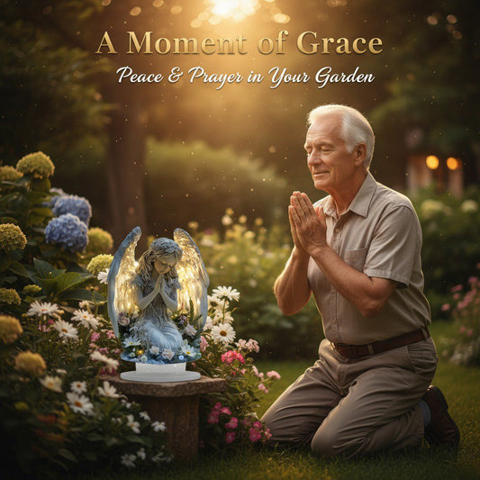 ❤️ Guardian Angel Statue With Light