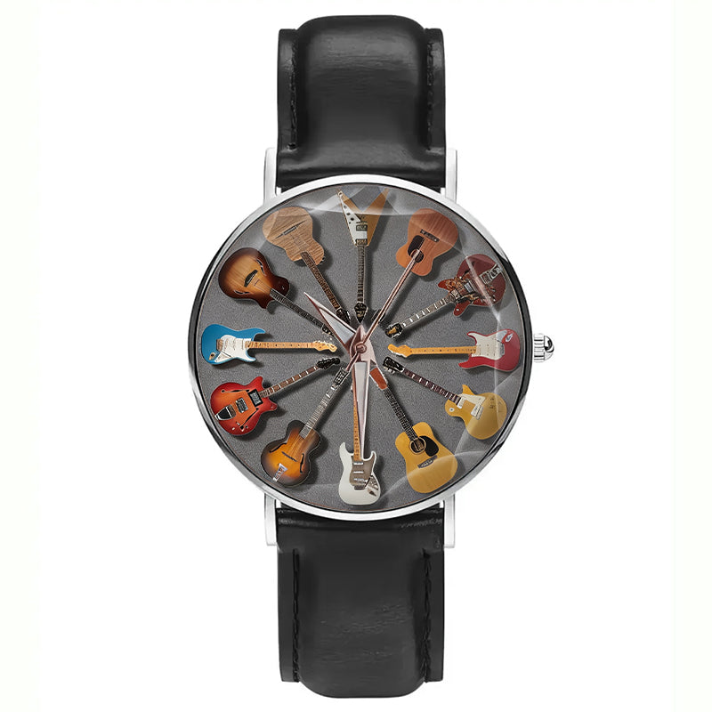 Rock Day and Night Guitar Clock