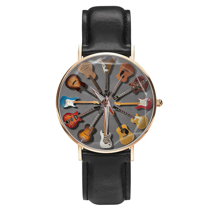 Rock Day and Night Guitar Clock