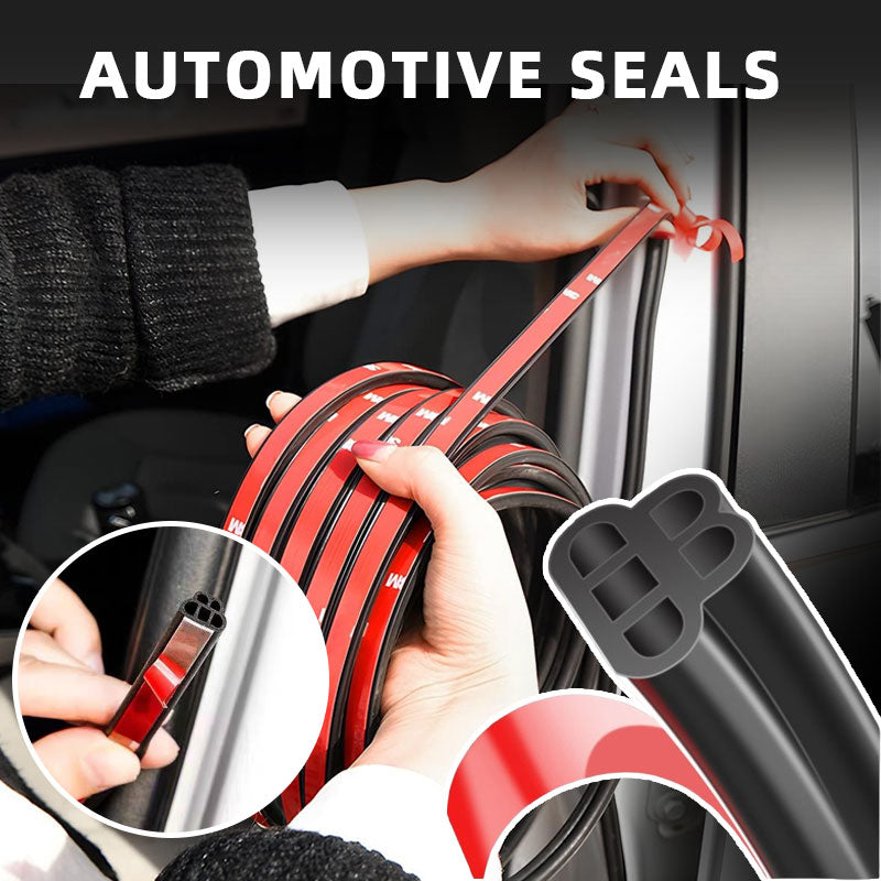 Dust-protected rubber sealing strip for reducing vehicle noise