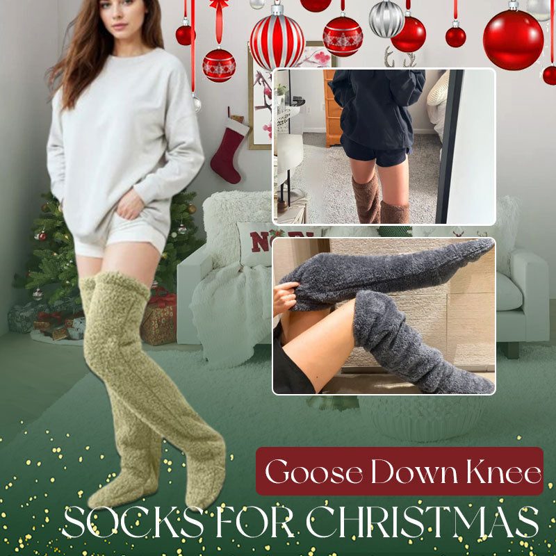 Goose down knee socks for Christmas