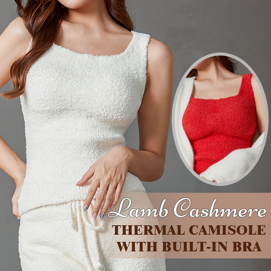 💕 Lamb Cashmere Thermal Camisole With Built-in Bra