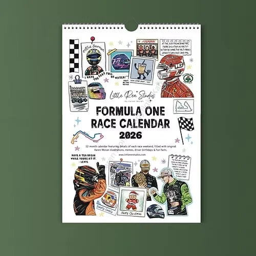 🏎️📅F1 Scrapbook Race Calendar 2026 — The Ultimate Fan’s Race-Ready Wall Calendar