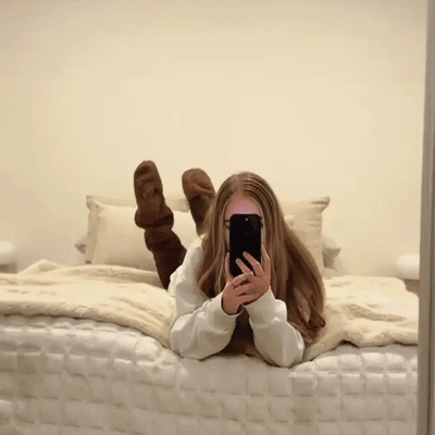 Goose down knee socks for Christmas