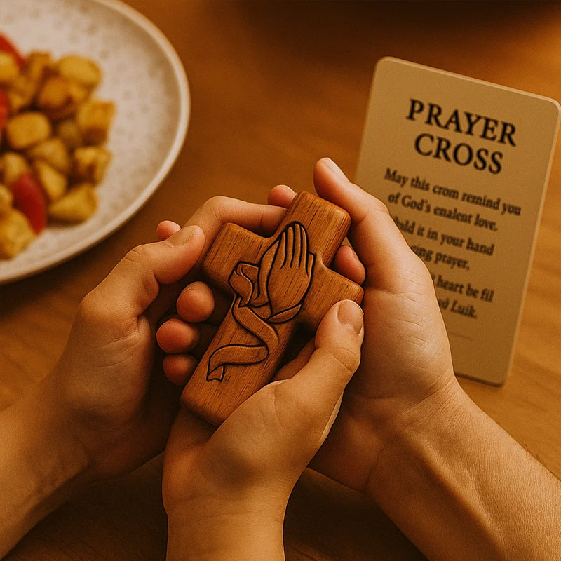 💕✝️Wooden Prayer Cross Pocket Card💯🪵Hand-carved 3D Gift for Your Loved Ones!