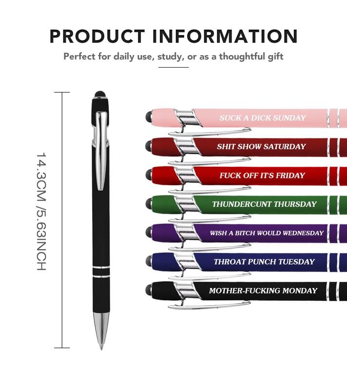 💝Funny quotes for stress relief every day – metal ballpoint pen set