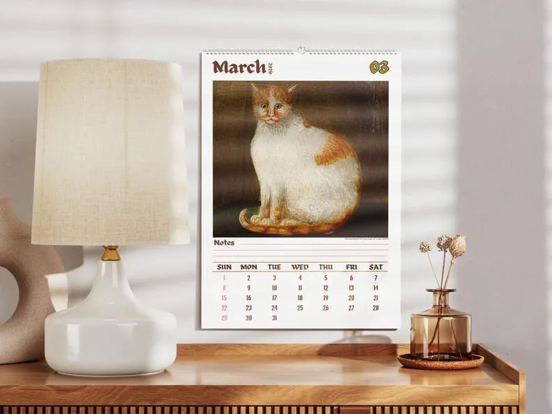 🎨 Meet the Weird Cats in Renaissance Paintings 2026 Calendar
