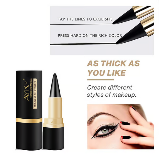 Natural black long-lasting gel eyeliner, waterproof, natural formula, safe and harmless, gentle and easy to remove