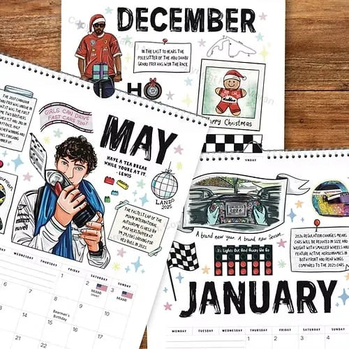 🏎️📅F1 Scrapbook Race Calendar 2026 — The Ultimate Fan’s Race-Ready Wall Calendar