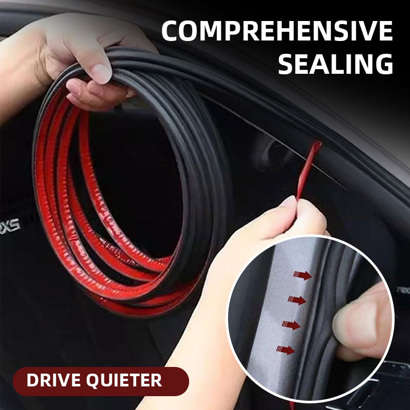 Dust-protected rubber sealing strip for reducing vehicle noise