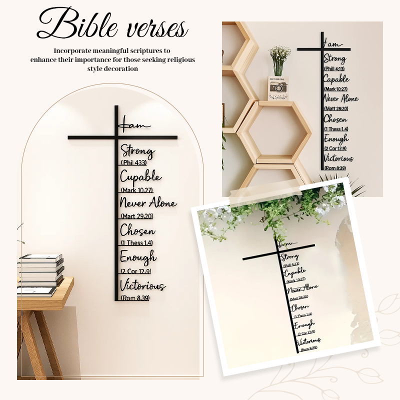 Metal Cross Wall Art with Jesus Crucifix