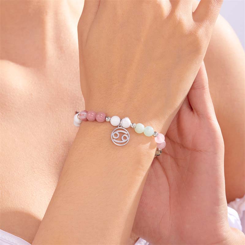 Bracelets with twelve zodiac sign stones