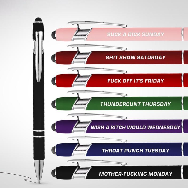 💝Funny quotes for stress relief every day – metal ballpoint pen set