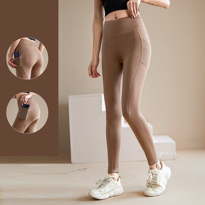 🔥High-waisted tummy-control and body-shaping workout legging