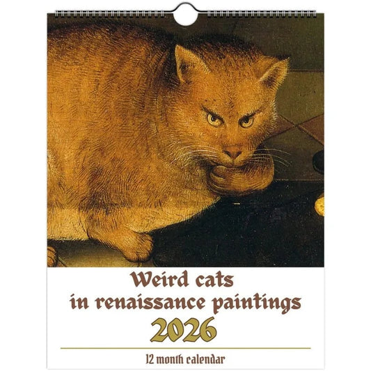 🎨 Meet the Weird Cats in Renaissance Paintings 2026 Calendar