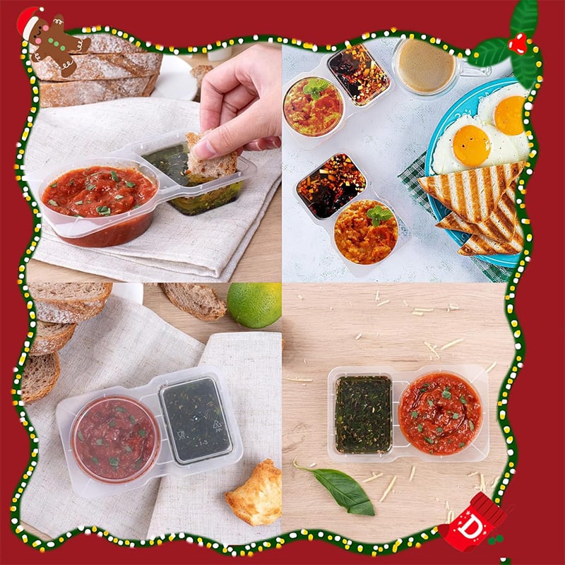 Spice container with two compartments