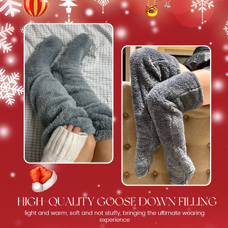 Goose down knee socks for Christmas