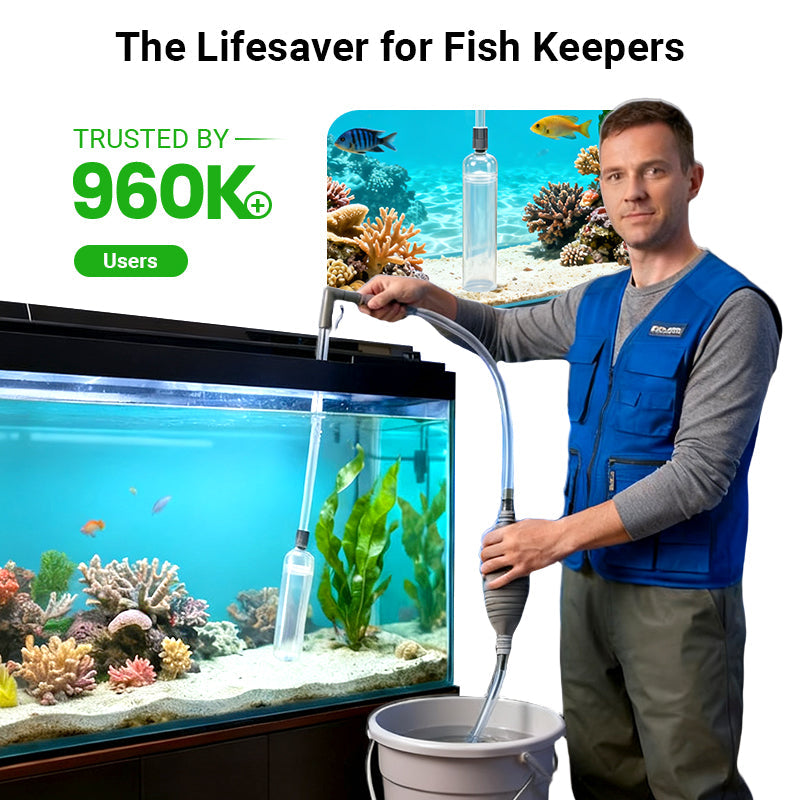 ✨ Aquarium Vacuum Cleaner with Siphon - Gravel Filter & Flow Control for Effortless Water Change & Tank Maintenance 💦🌿