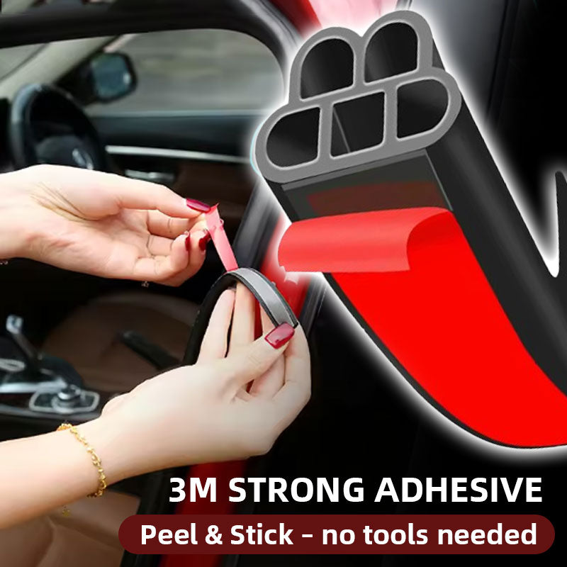 Dust-protected rubber sealing strip for reducing vehicle noise