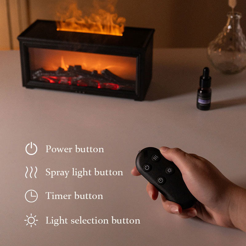 3D simulated flame fireplace humidifier