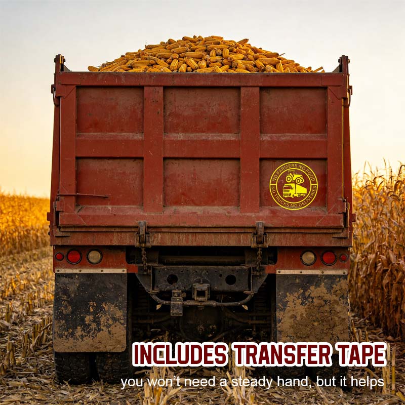 🔥No farmers, no food, no lorries, no deliveries, vinyl sticker – 140 mm deca