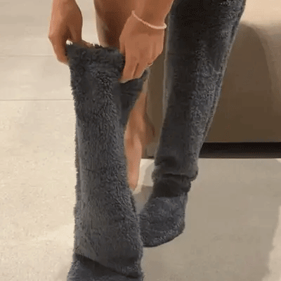 Goose down knee socks for Christmas