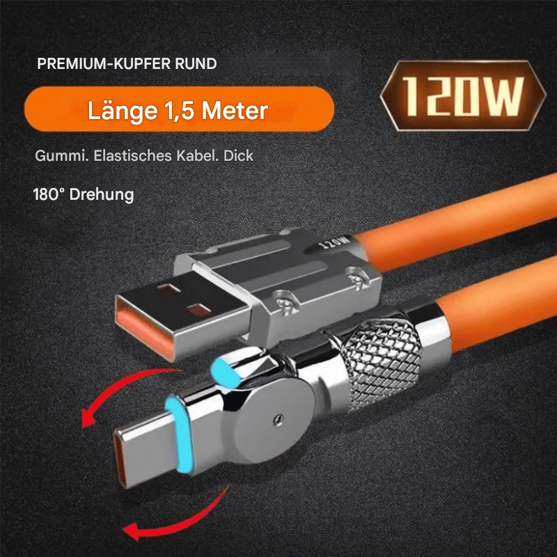 ⚡540° Rotatable Streamer Data Cable