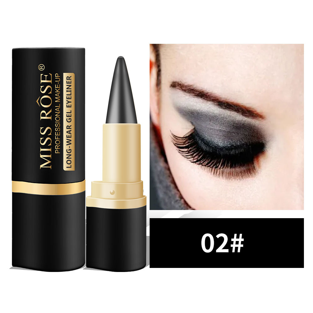 Natural black long-lasting gel eyeliner, waterproof, natural formula, safe and harmless, gentle and easy to remove