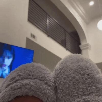 Goose down knee socks for Christmas