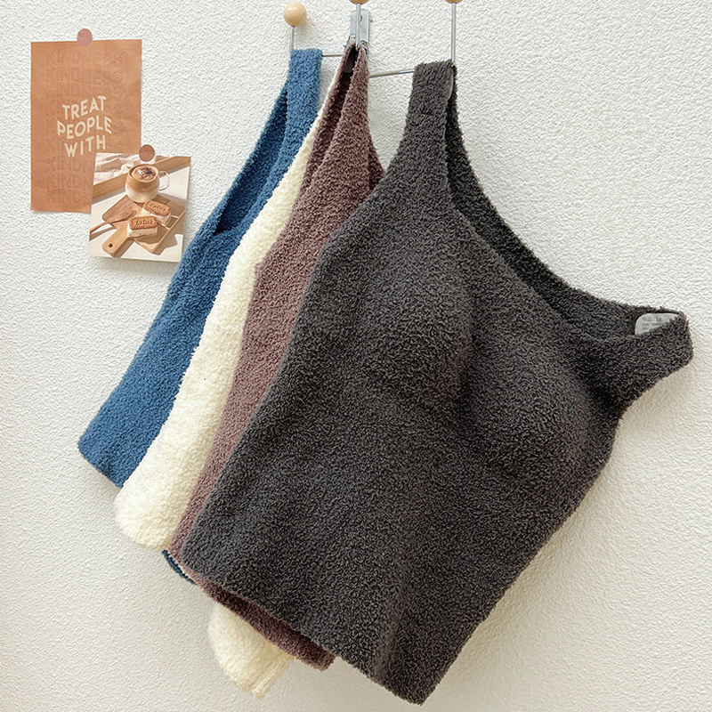 💕 Lamb Cashmere Thermal Camisole With Built-in Bra