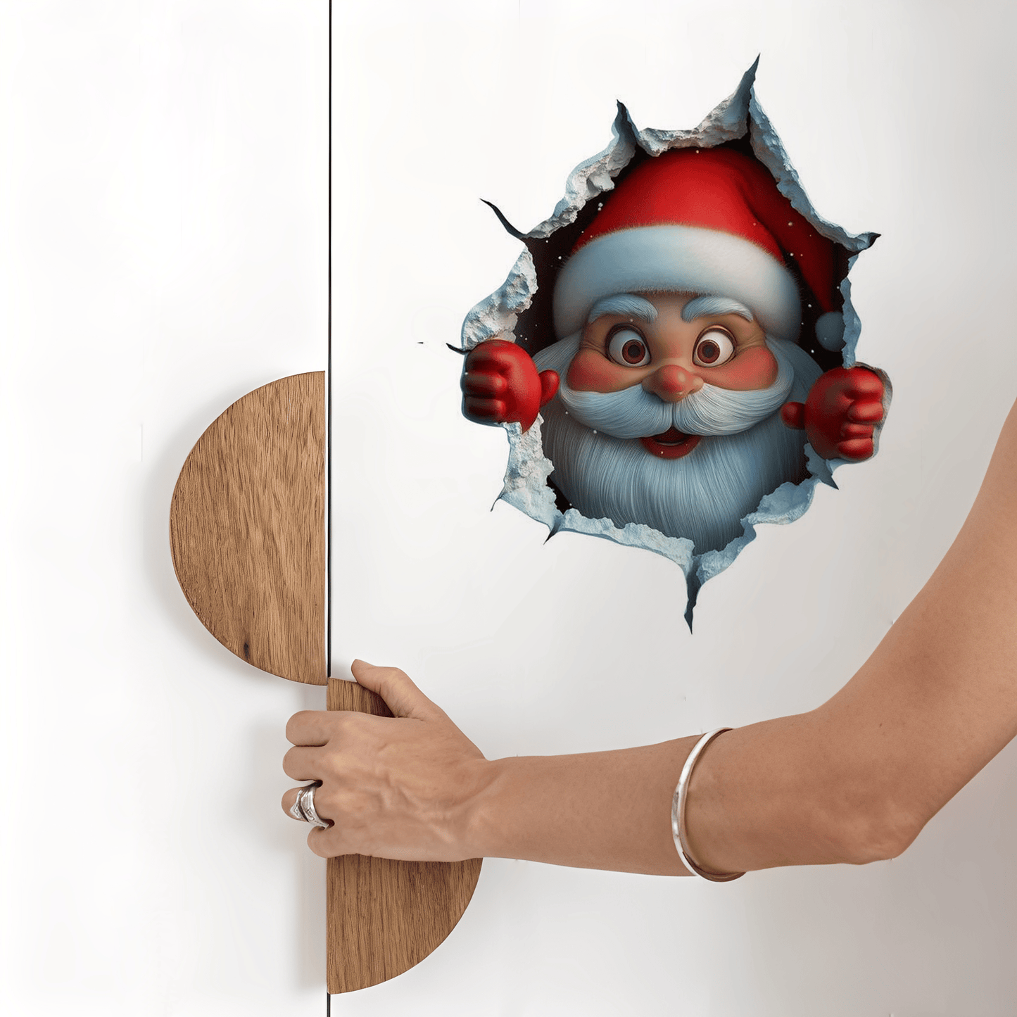 🎄3D Wall-Breaking Santa Claus Sticker🎅