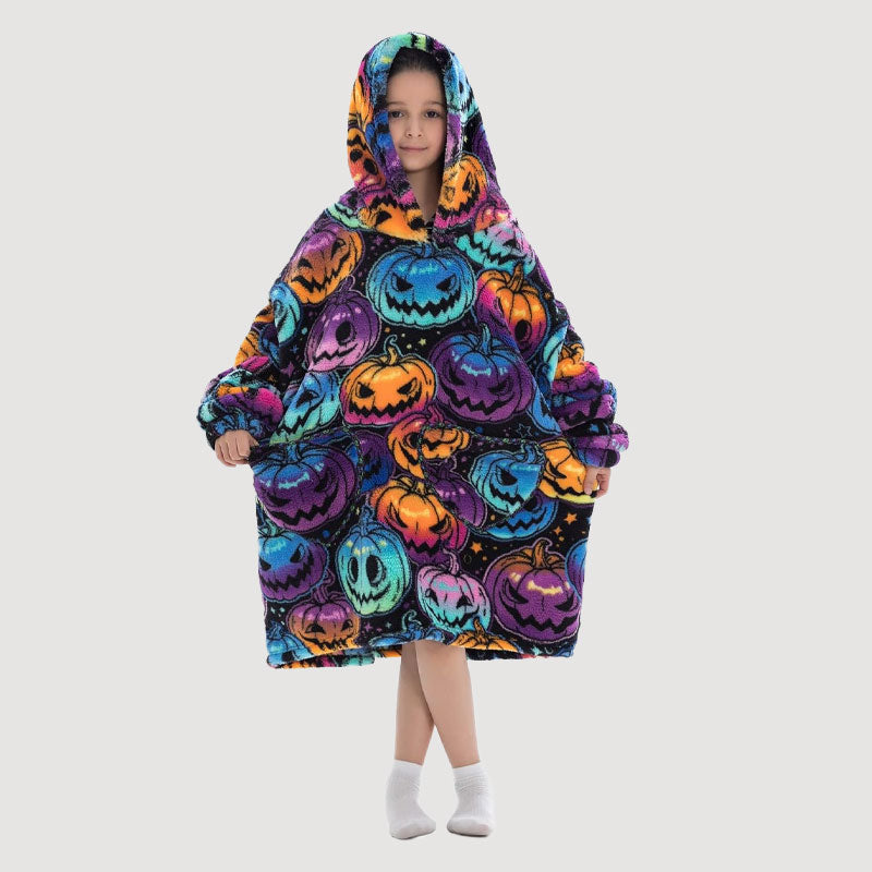 🧸 Thickened bathrobe with hood and blanke