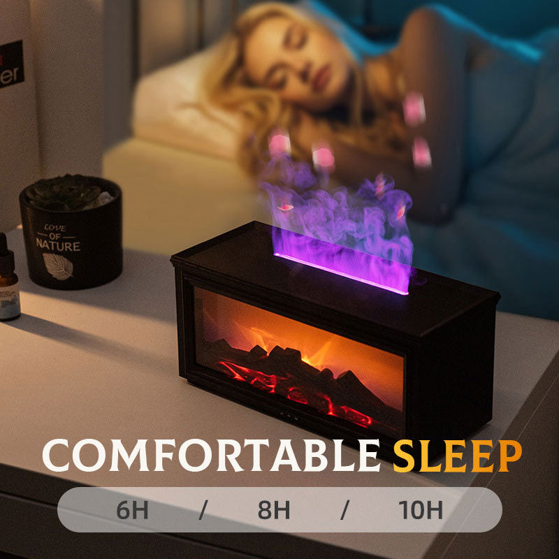 3D simulated flame fireplace humidifier