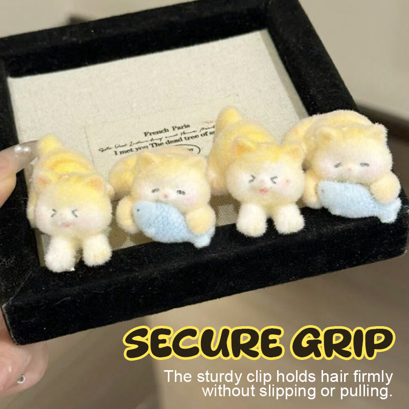 🐱✨ 2025 New Plush Cartoon Cat Hair Clip