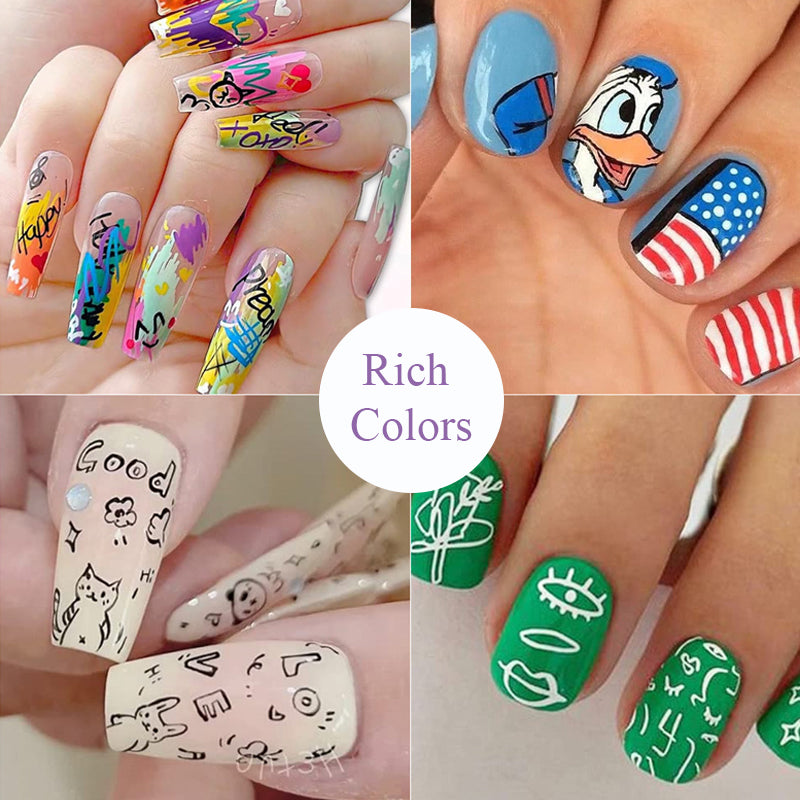 Professional nail art pen set with 12 colour