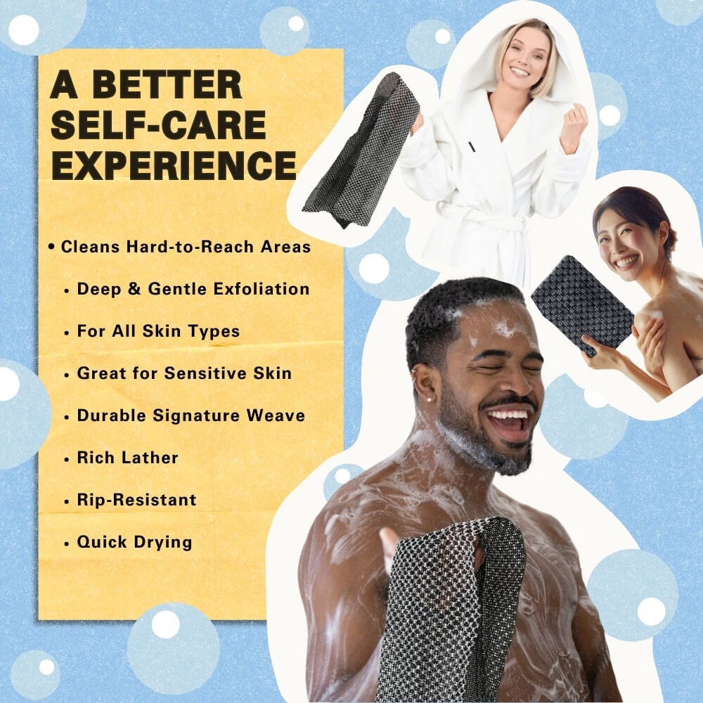 🧼Exfoliating Antibacterial Shower Towel🚿Buy one get one free
